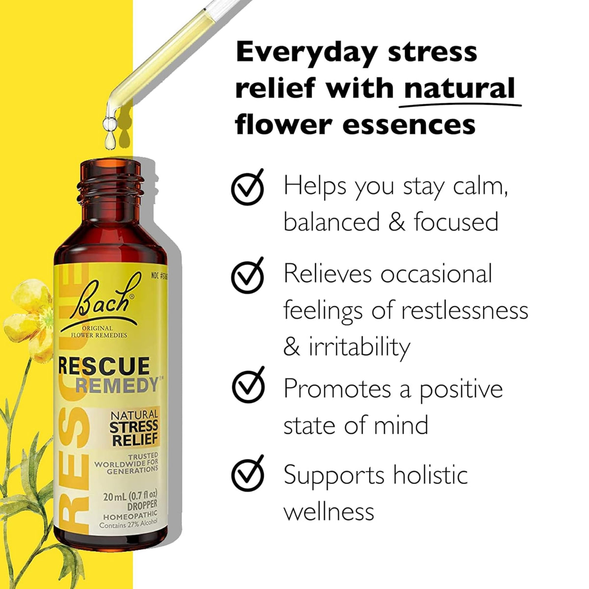 RESCUE REMEDY Dropper Flower Essence Stress Relief - 20 mL - image 4