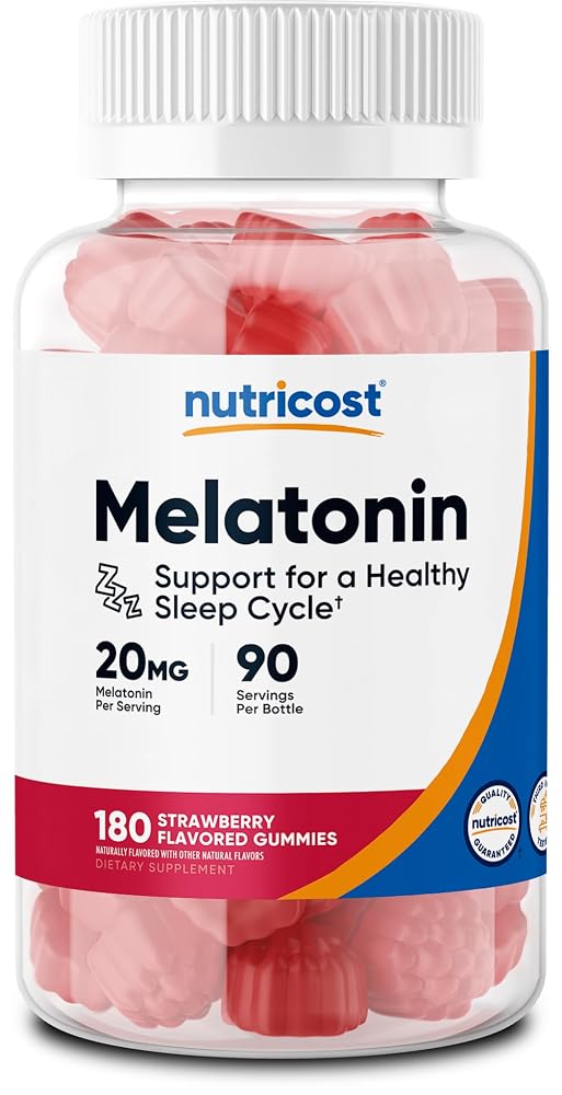 Nutricost Melatonin Gummies 20mg Strawberry - 180 Gummies