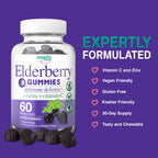 Steph's Pantry Elderberry Gummies with Vitamin C and Zinc - Immune
