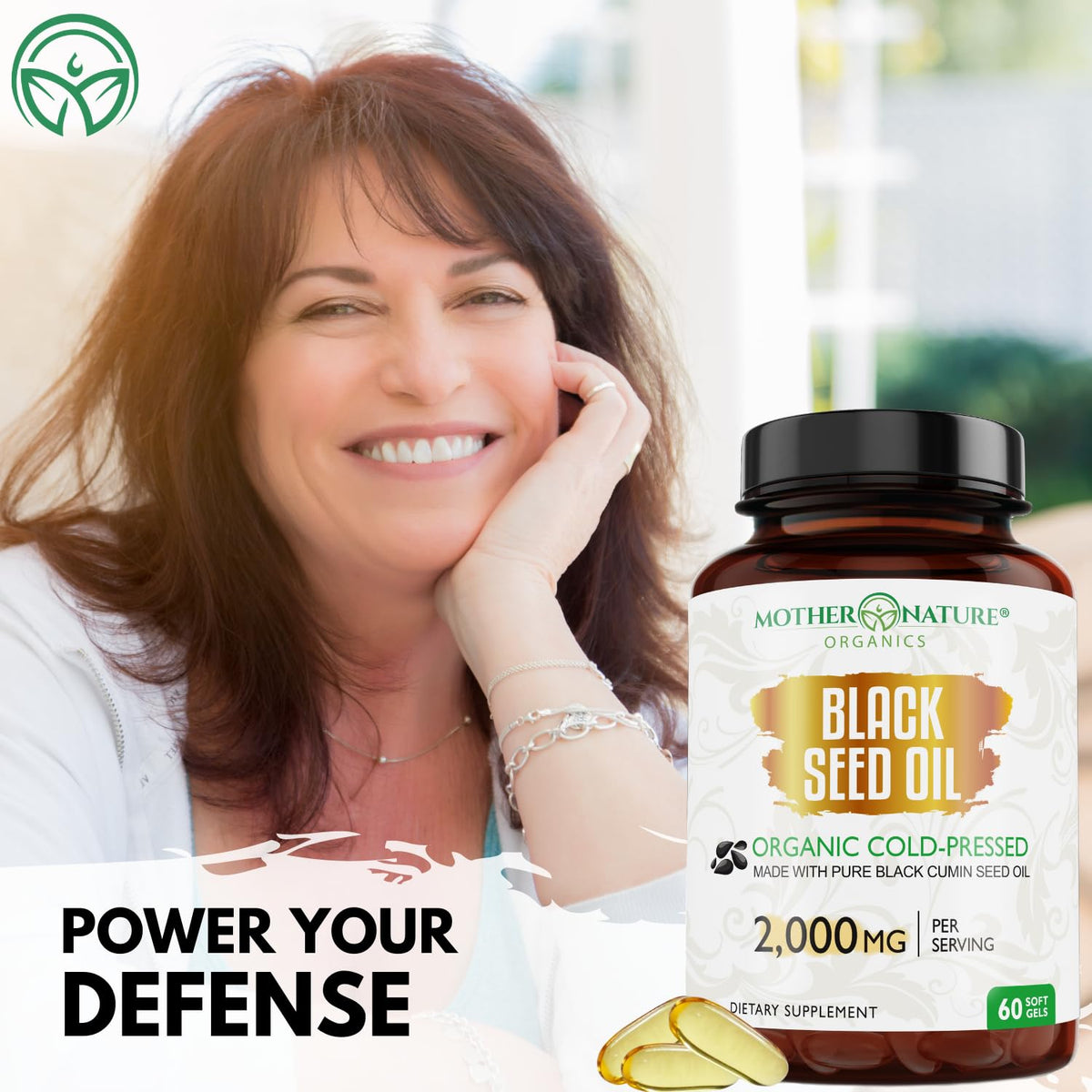 Mother Nature Organics Black Seed Oil 2000mg - 60 Softgels - image 6