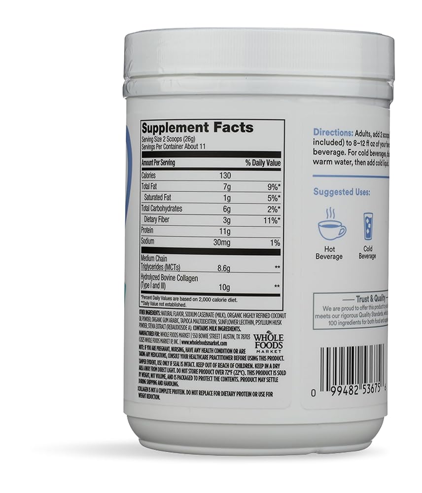 365 by Whole Foods Market Vanilla Collagen Creamer - 10.5 oz - image 2