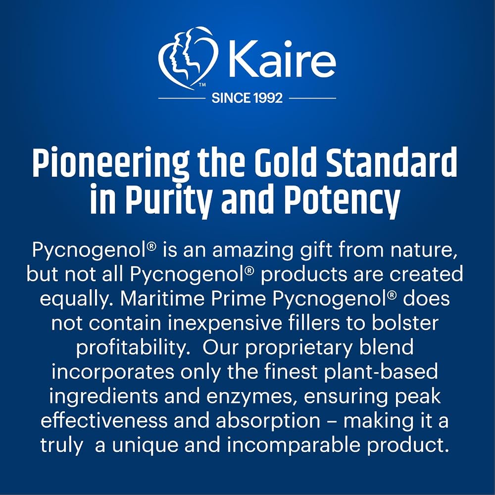 Kaire Super Maritime Prime 120 Pycnogenol French Pine Bark - 60 Tablets - image 5