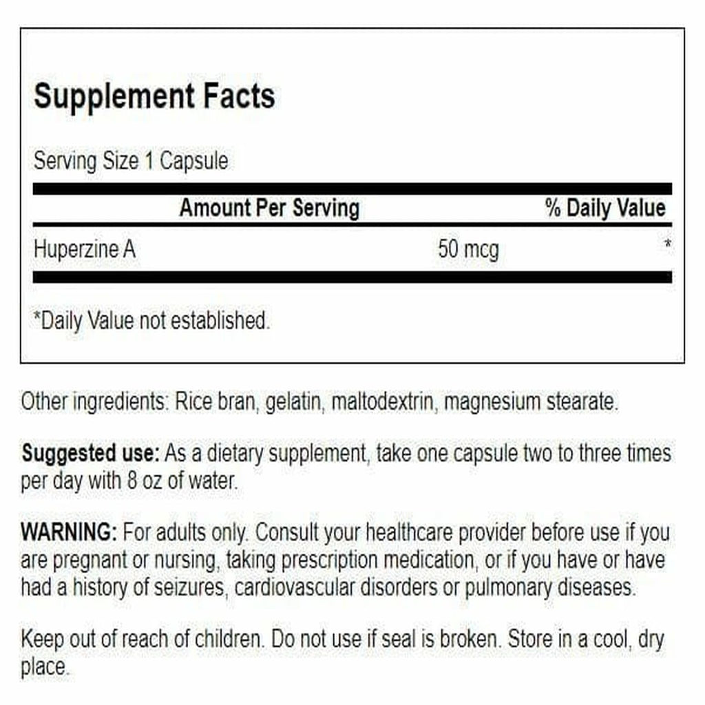 Swanson Huperzine A 50 mcg Cognitive Support - 60 Capsules - image 2