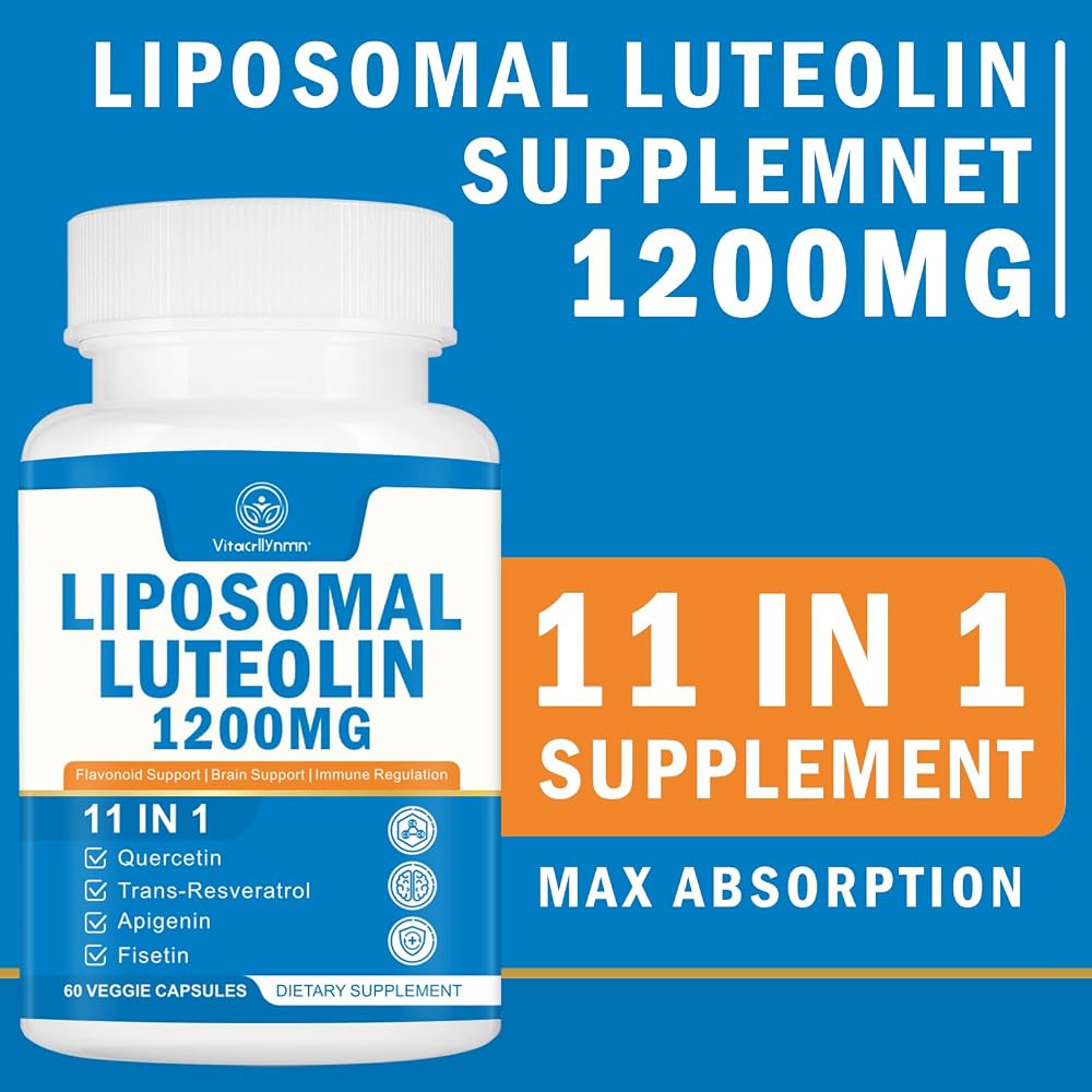 VITACRLLYNMN Liposomal Luteolin 1200mg Supplement - 120 Capsules - image 3