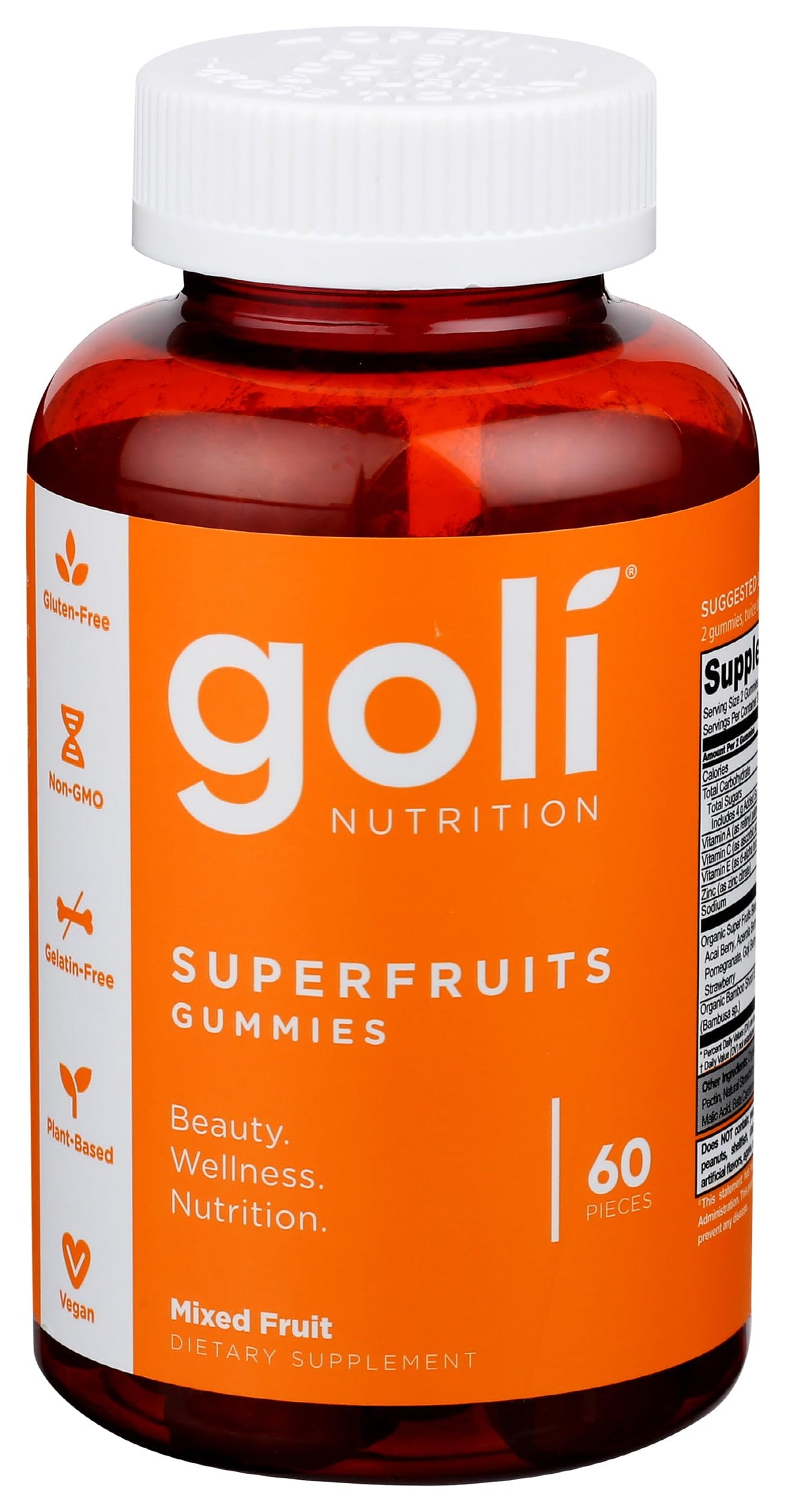 Goli Superfruits Mixed Fruit Gummies - 60 Count