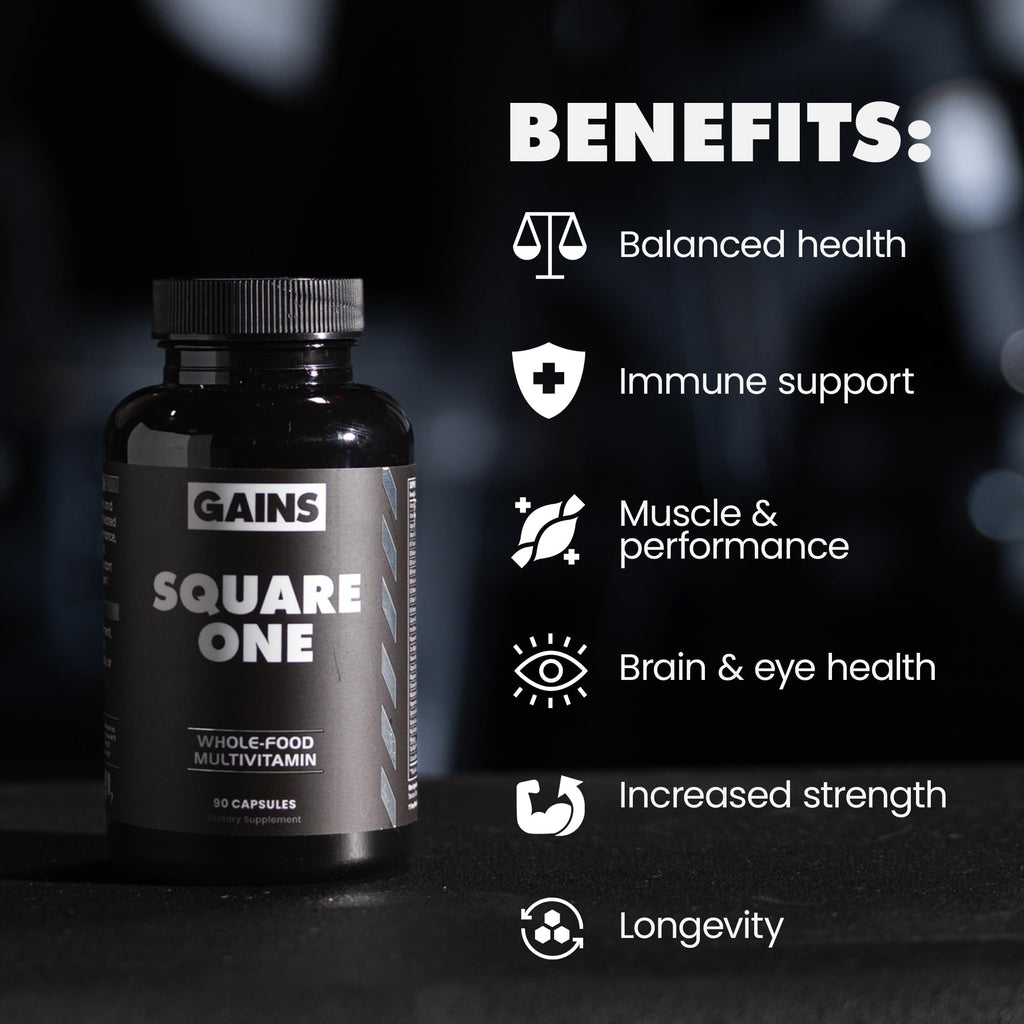 Gains in Bulk Square 1 Multivitamin & Mineral - 90 Capsules - image 3