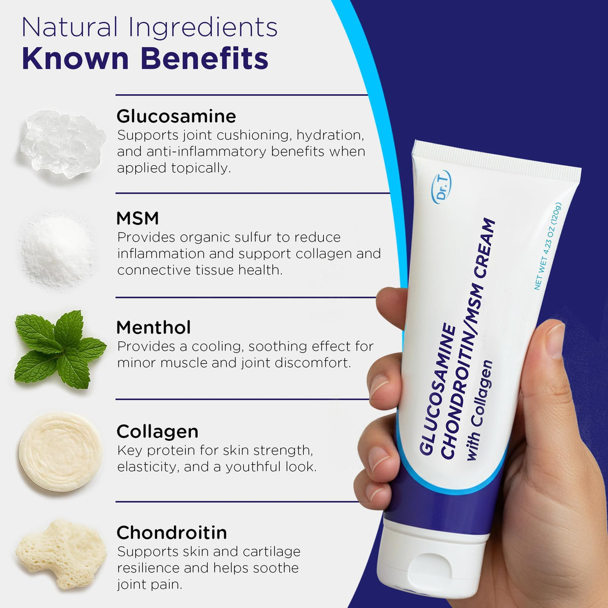 Dr. T Glucosamine Chondroitin Cream with MSM & Collagen - 120g - image 4