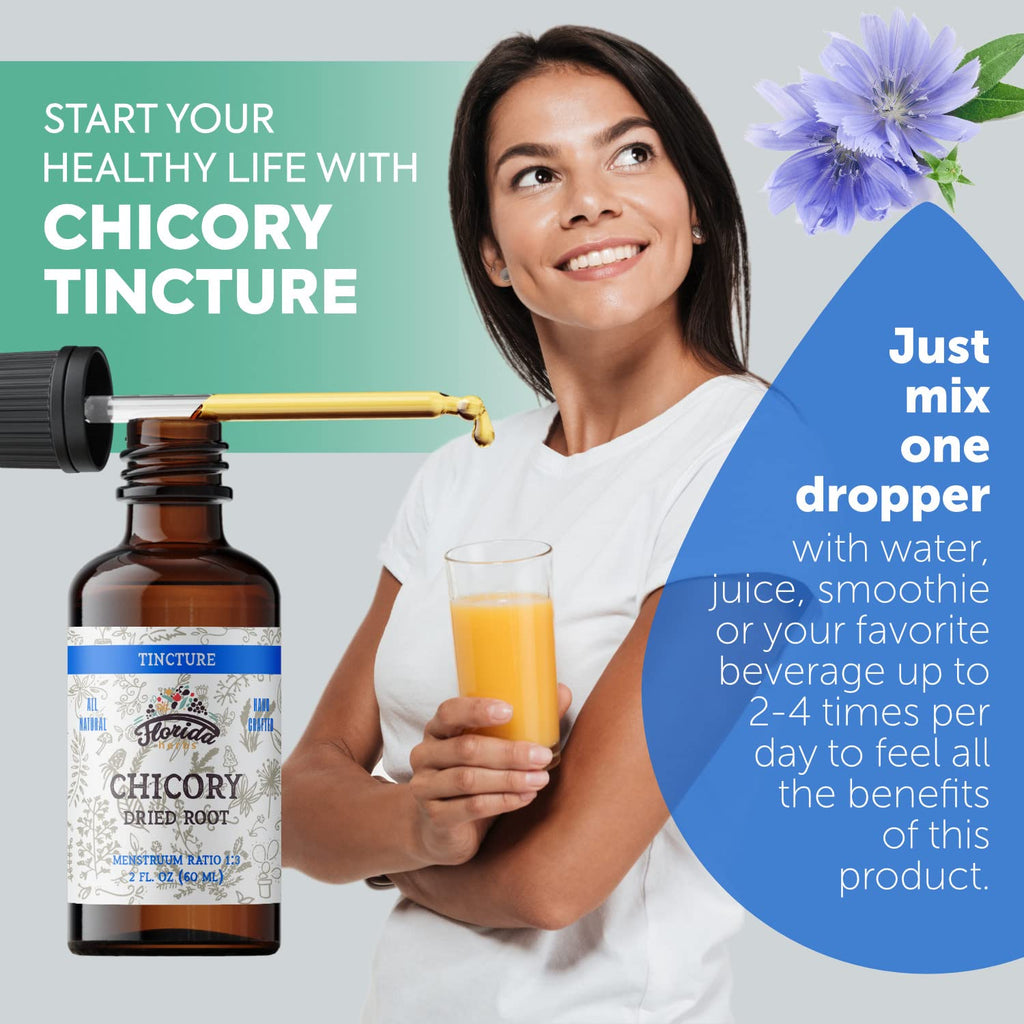 Florida Herbs Chicory Tincture Extract Organic Root - 2 fl oz - image 2