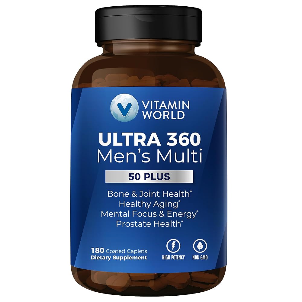 Vitamin World Ultra 360 Multivitamin for Men Over 50 - 180 Caplets