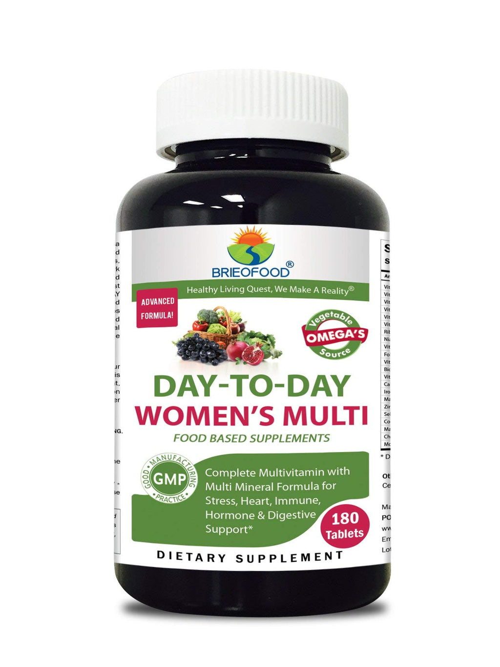 Brieofood Day-to-Day Women's Multi with Omegas - 180 Tablets