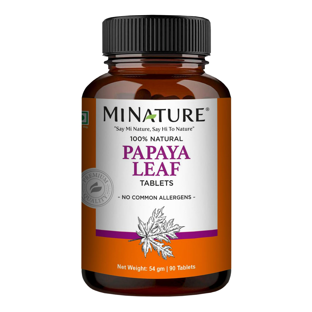 minature Papaya Leaf Tablets 1000 mg - 90 Tablets