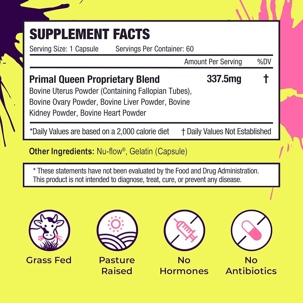 Primal Queen Female-Optimized Beef Organ Superfood Supplement (Beef