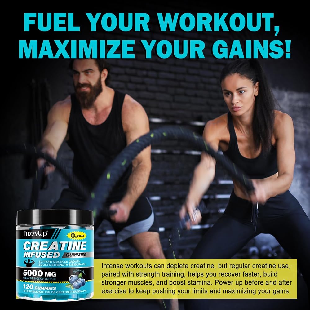 ZhuGuaCo Creatine Monohydrate Gummies for Muscle Growth - 120 Gummies - image 8