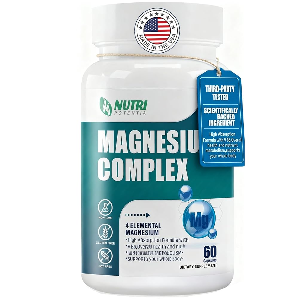 NUTRI POTENTIA Magnesium Complex Stress & Sleep Support - 60 Capsules