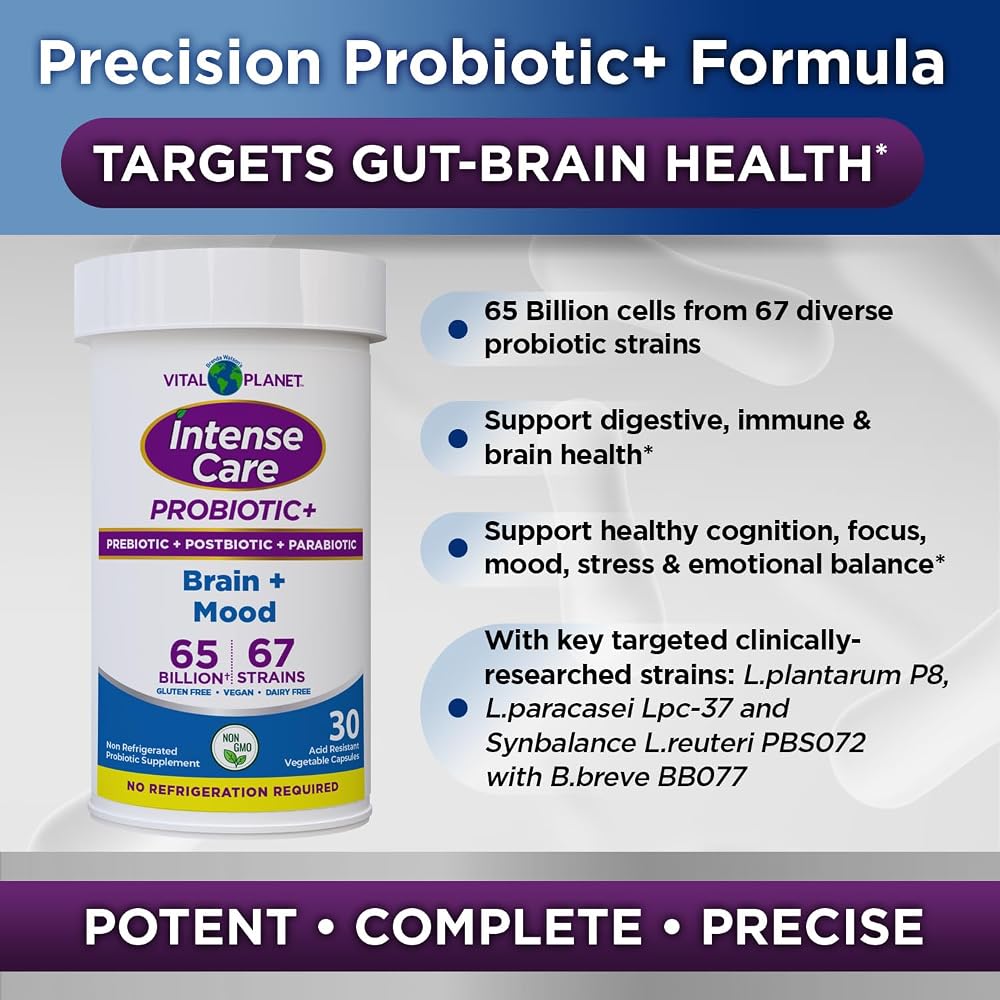 Vital Planet Intense Care Brain & Mood Probiotics - 30 Capsules - image 6