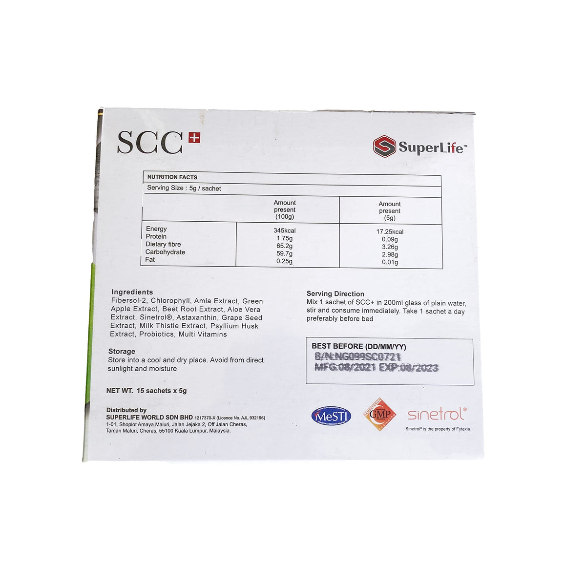 Superlifeworld SCC+ Colon Care Powder - 15 Count - image 2
