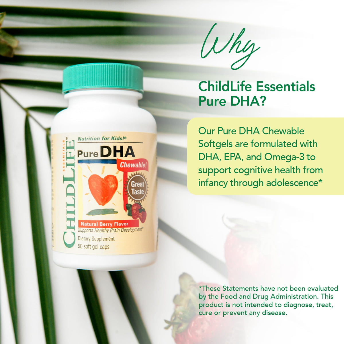 ChildLife Essentials Pure DHA for Kids, Berry - 90 Softgels - image 3