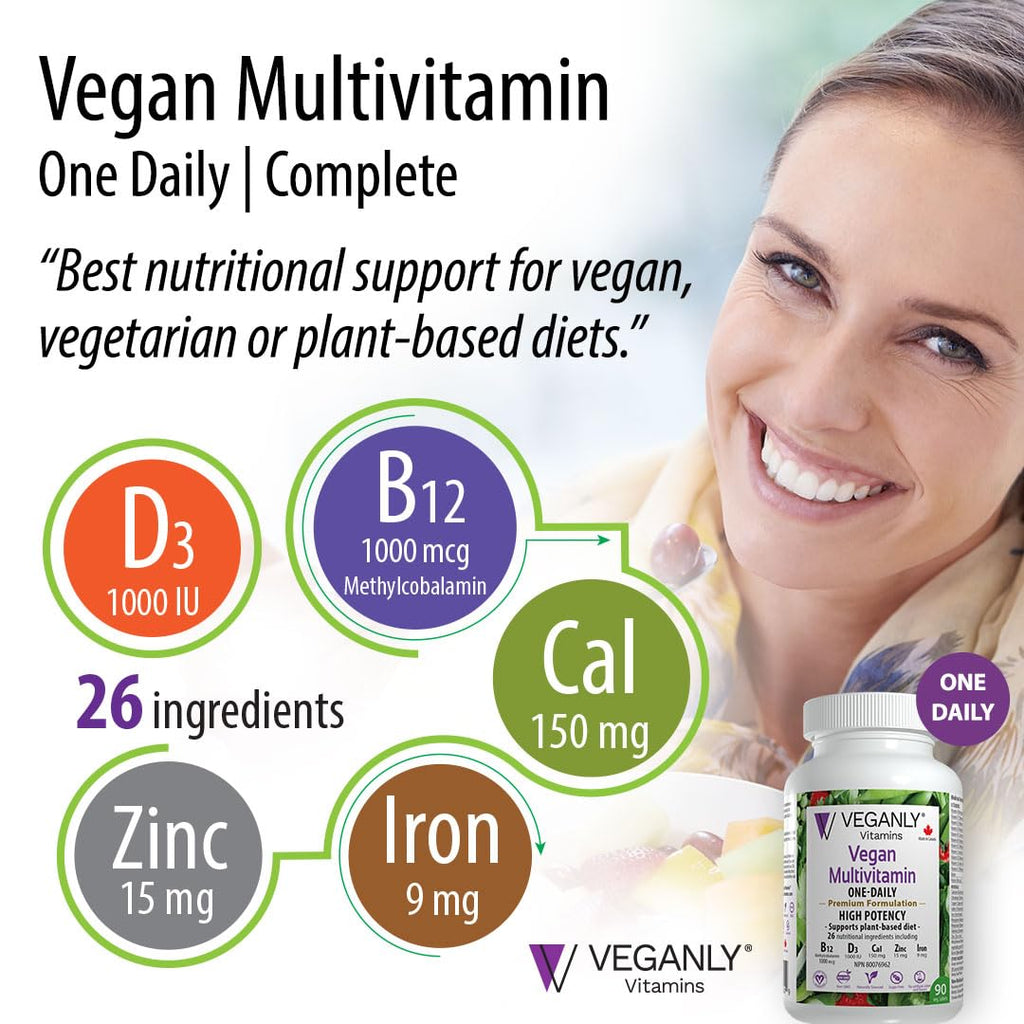 VEGANLY Vitamins Vegan Multivitamin One-Daily - 90 Tablets - image 2