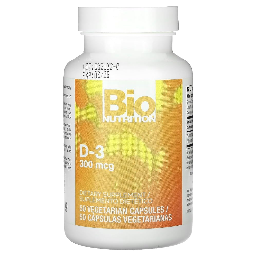Bio Nutrition Vitamin D3 12000 IU - 50 Vegetarian Capsules - image 3