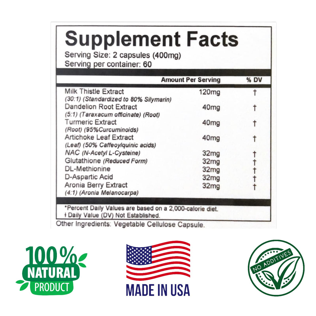 LiverDetox+ Liver Support Supplement with Milk Thistle - 120 Vegetarian Capsules - image 4