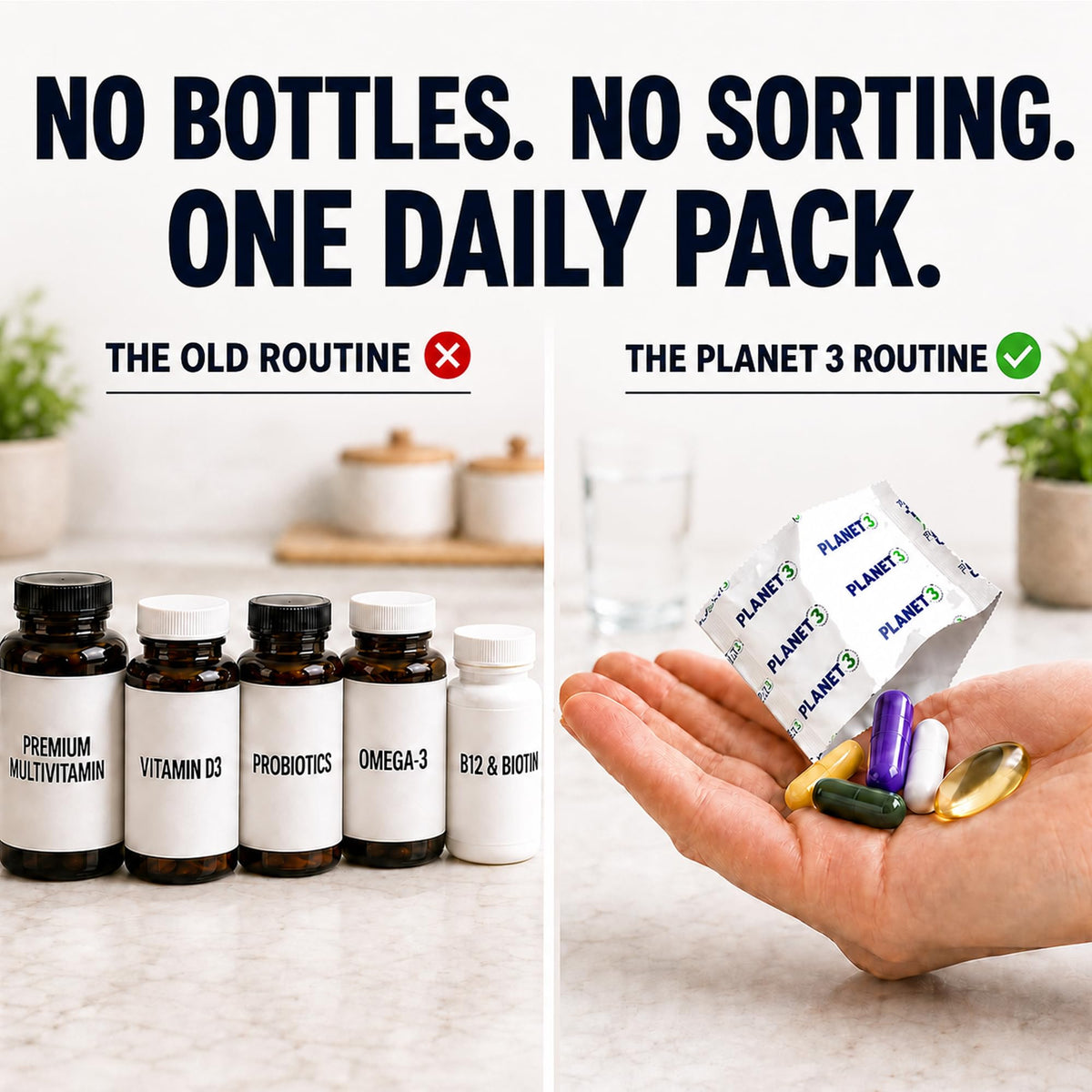 Planet 3 Vitamin Packs Daily Multivitamin for Energy & Immune Support - 90 Packs - image 2