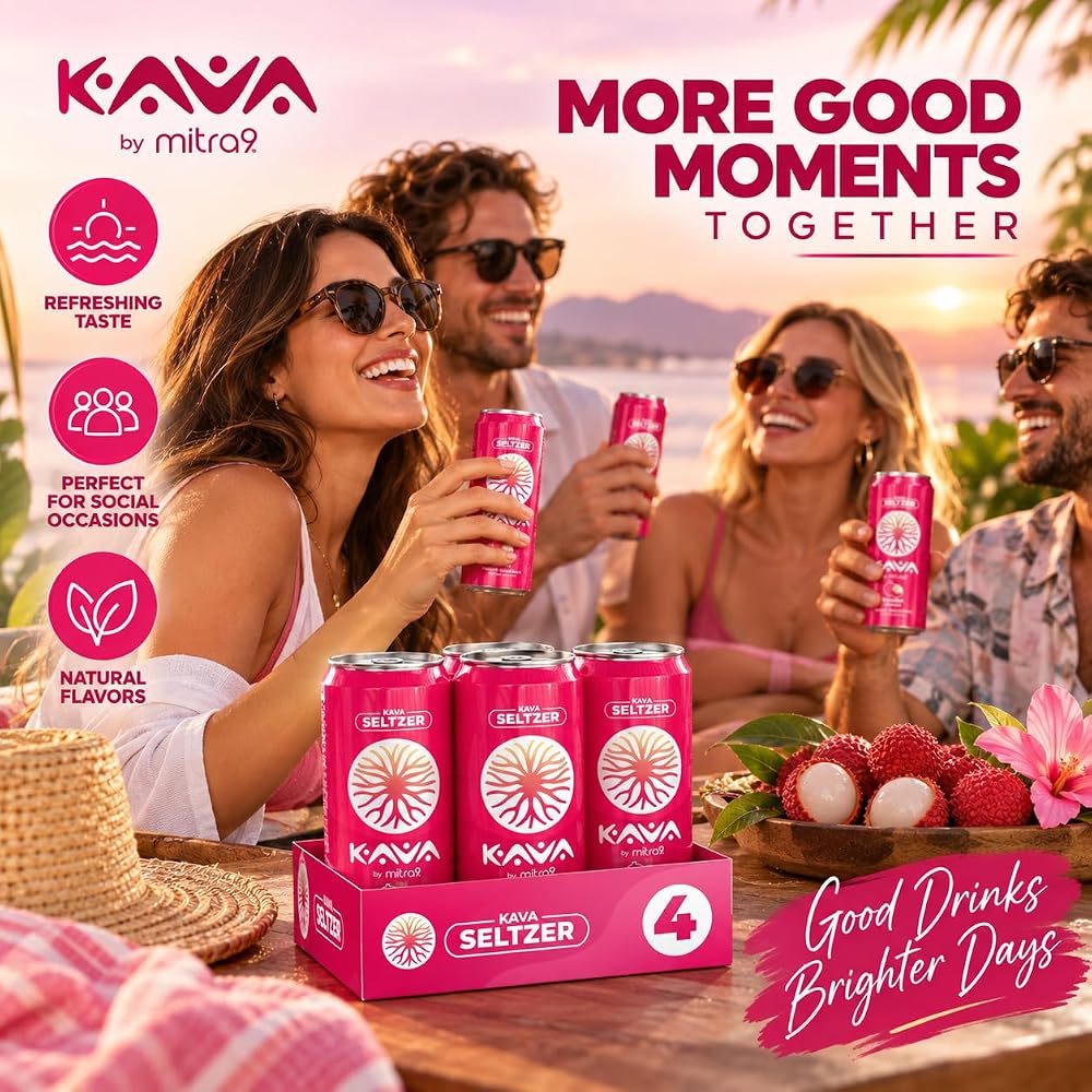 Mitra9 MITRA-9 Botanical Beverages - Paradise Lychee Sparkling Kava
