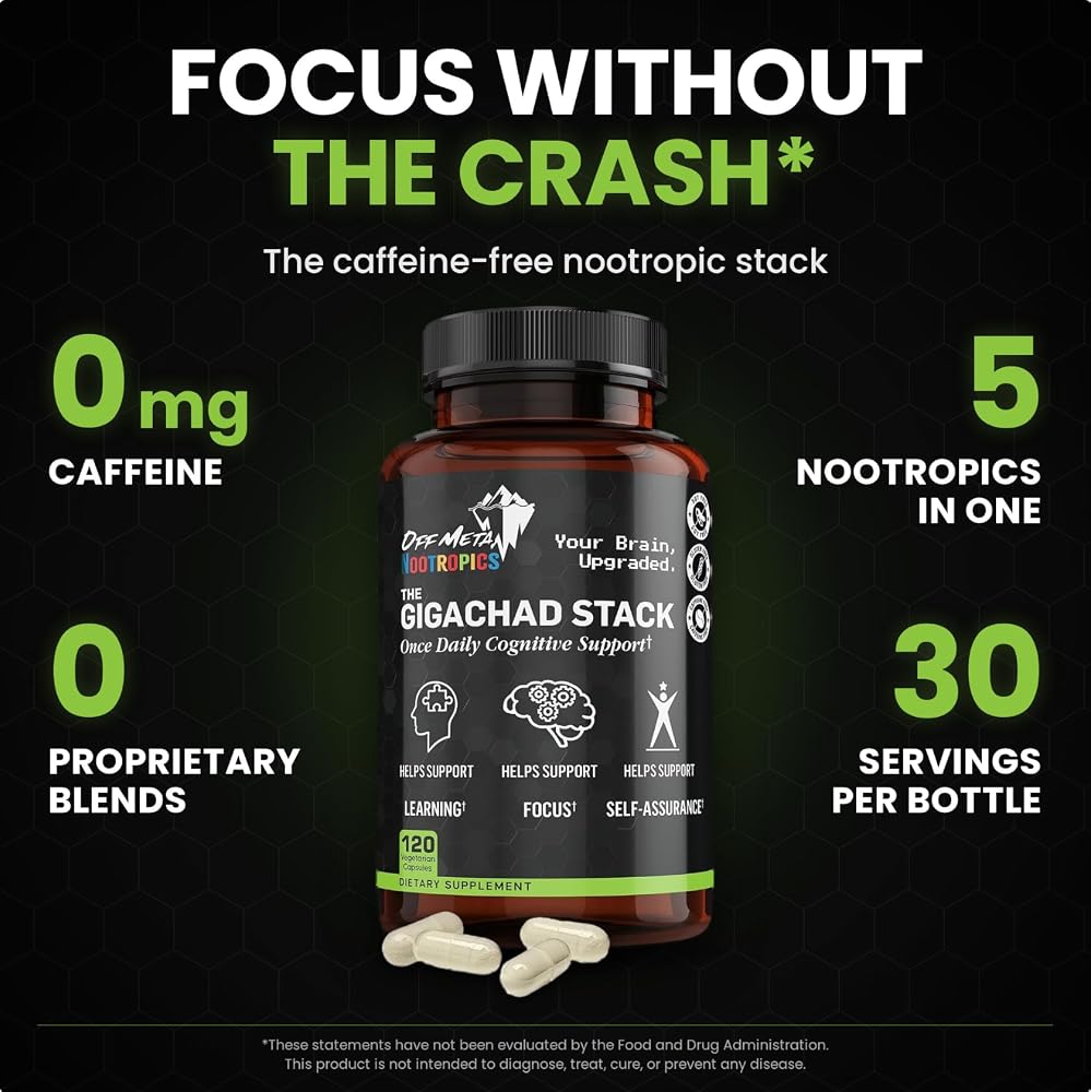 Off Meta Nootropics GigaChad Stack Brain Supplement - 120 Capsules - image 2