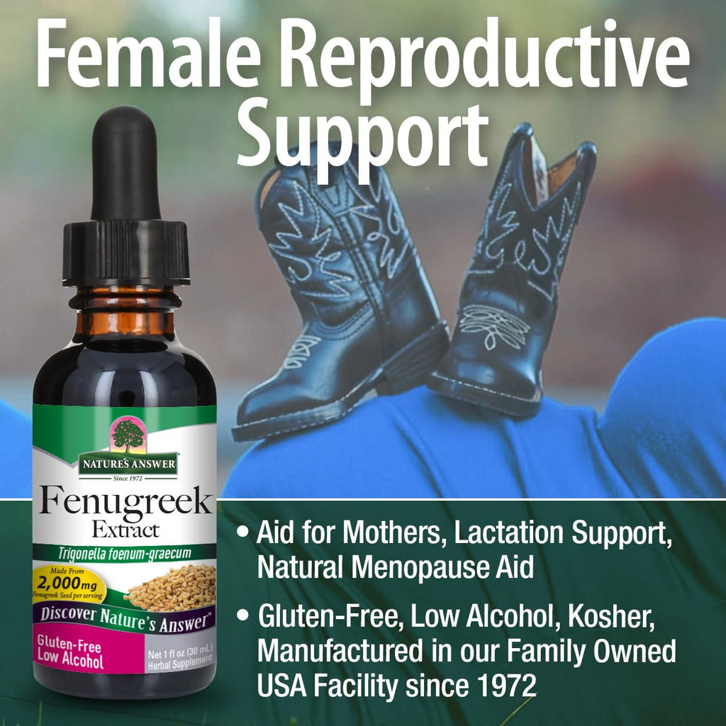 Nature's Answer Fenugreek Seed with Organic Alcohol, 1-Fluid Ounce