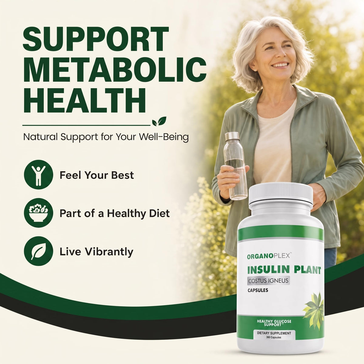 ORGANOPLEX Insulin Plant Capsules - Blood Sugar Support Supplement - image 2