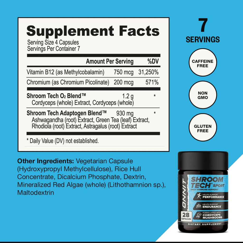 ONNIT Shroom Tech Sport Pre-Workout Capsules