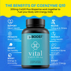 BoostCeuticals CoQ10 200mg Vegan Capsules with BioPerine - 90 Capsules - image 4