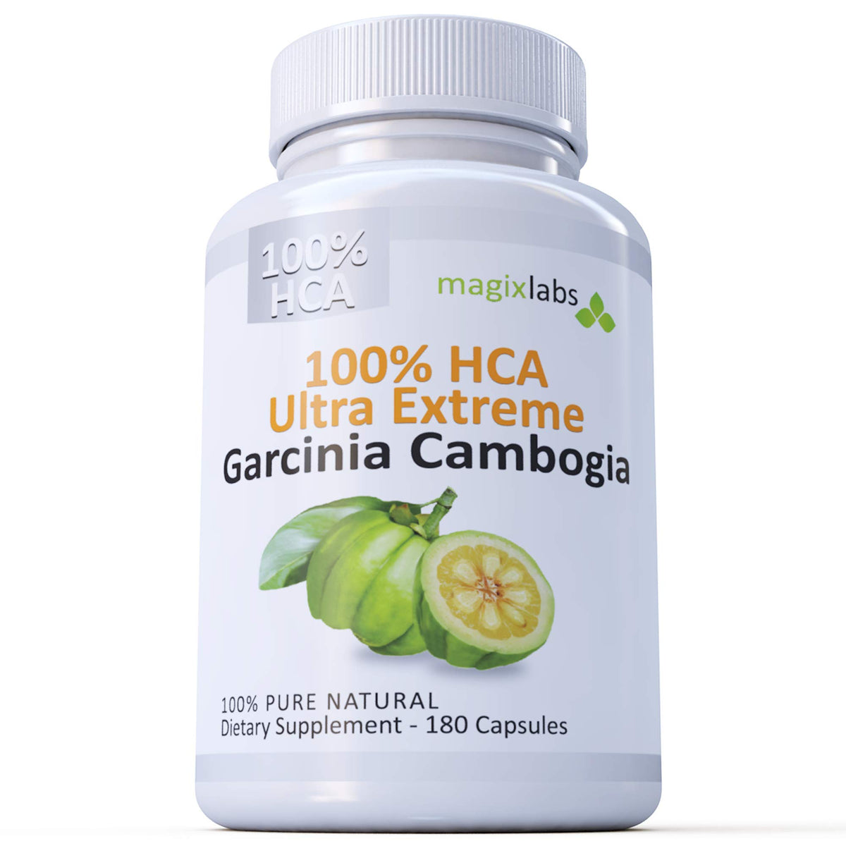 MagixLabs 100% HCA Garcinia Cambogia Extract - 180 Capsules