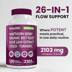 PrimeMD 26-in-1 Nitric Oxide Supplement - Heart & Circulation Support