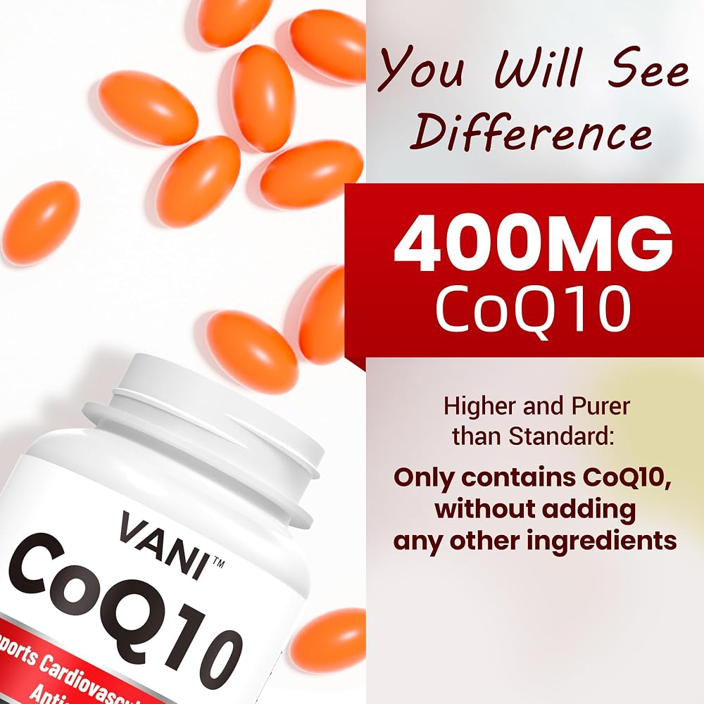 VANI CoQ10 400mg Heart Health Support - 90 Softgels - image 4