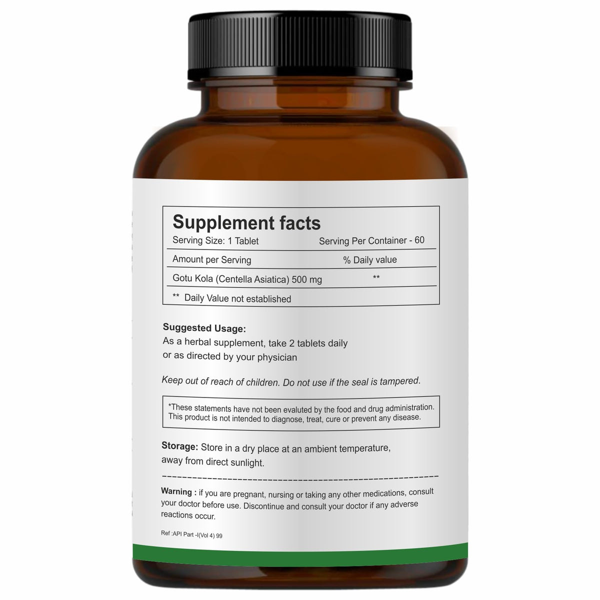 Herb Essential Gotukola Indian Pennywort 500mg - image 2