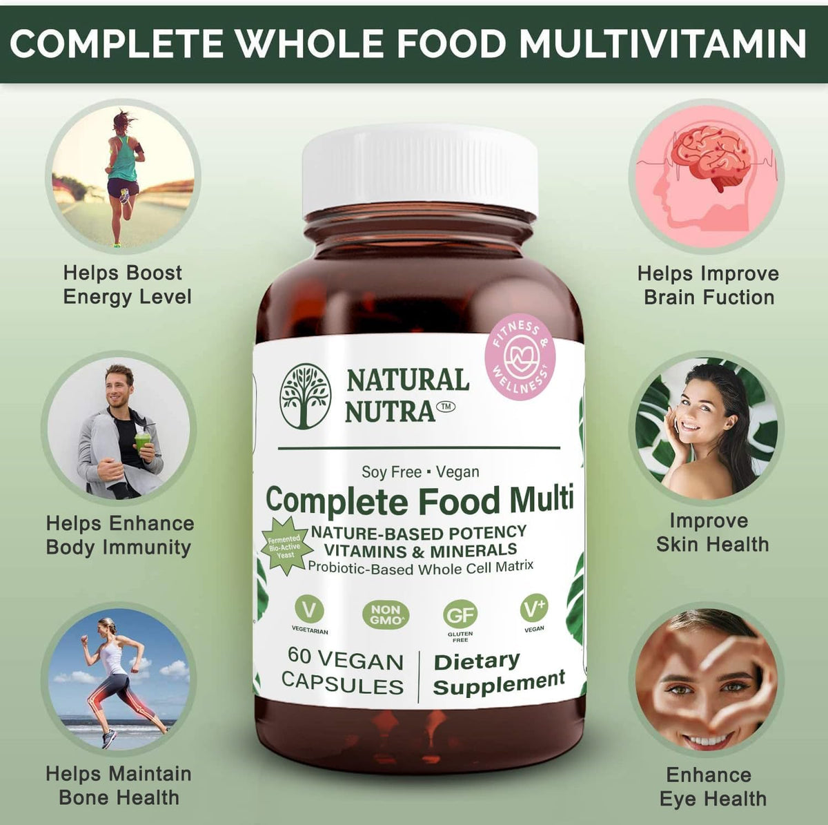 Natural Nutra Whole Food Complete Multivitamin - 60 Capsules - image 3