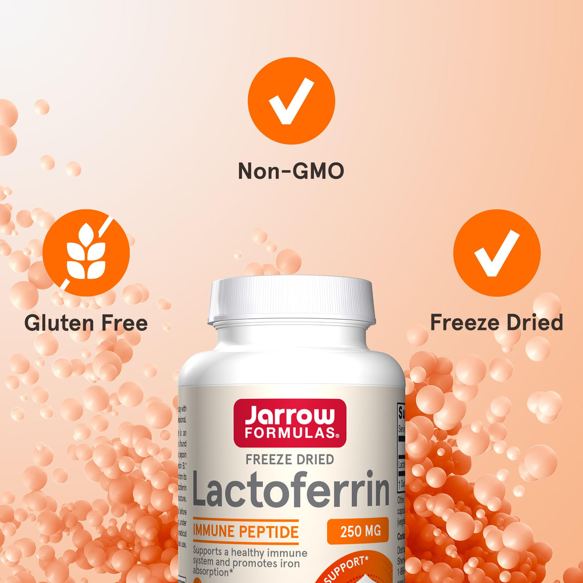 Jarrow Formulas Lactoferrin 250 mg Immune Support - 30 Capsules - image 5