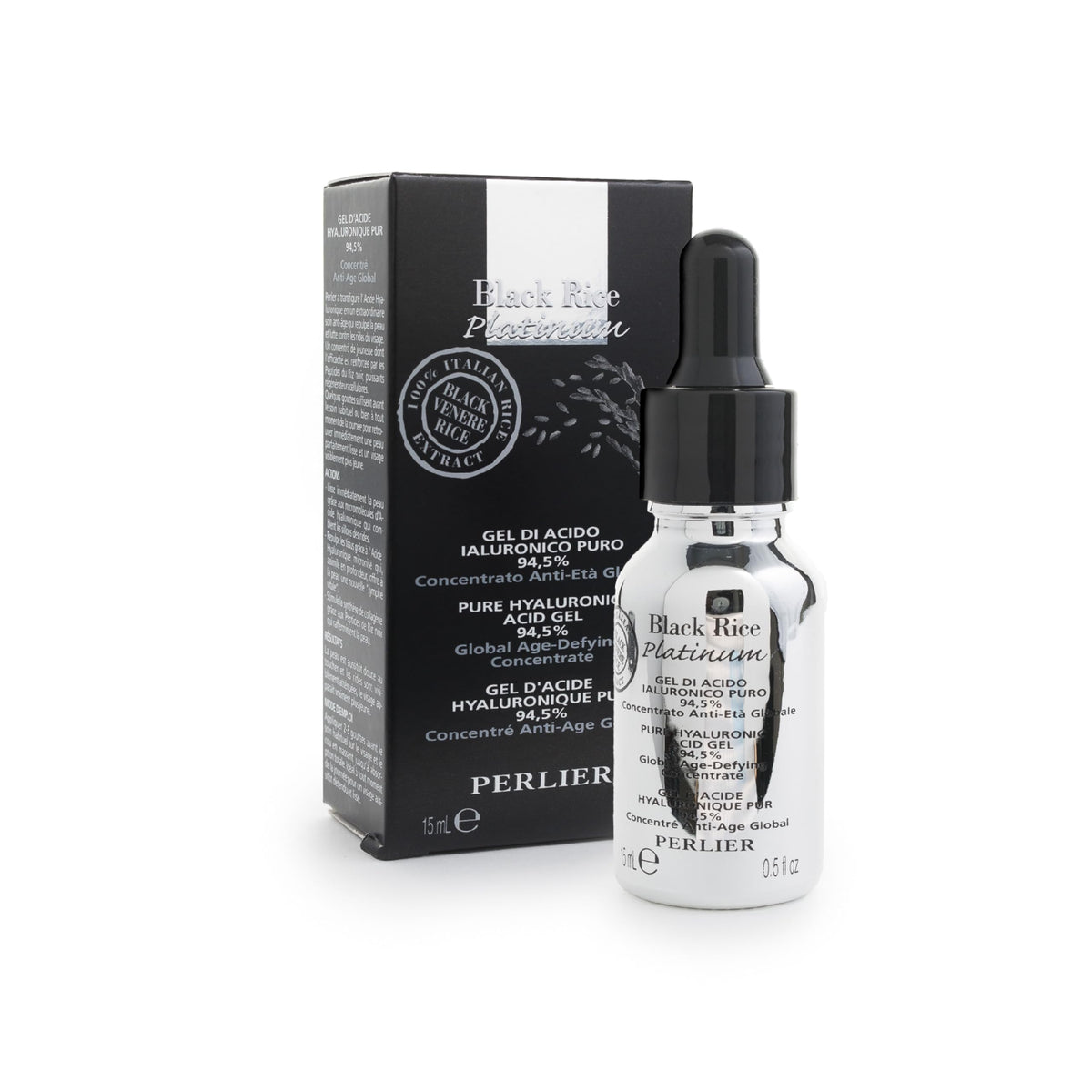 Perlier Black Rice Platinum Hyaluronic Acid Gel - 0.5 fl oz