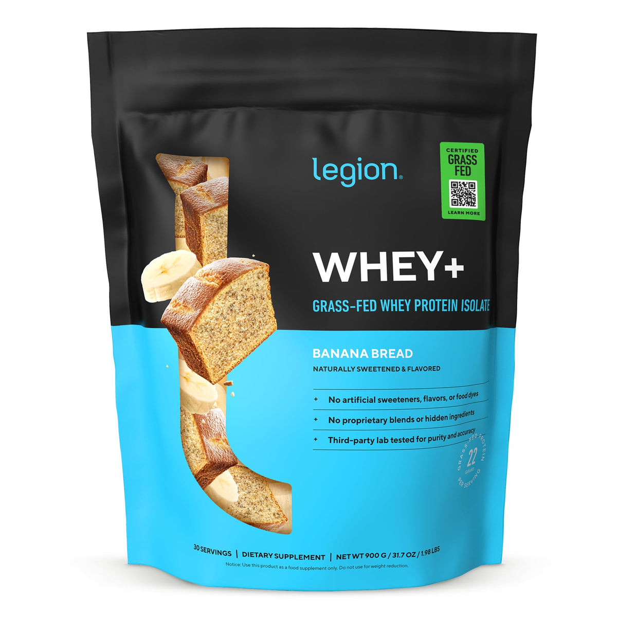 LEGION Whey+ Protein Whey Isolate from Grass Fed Cows - Whey Protein