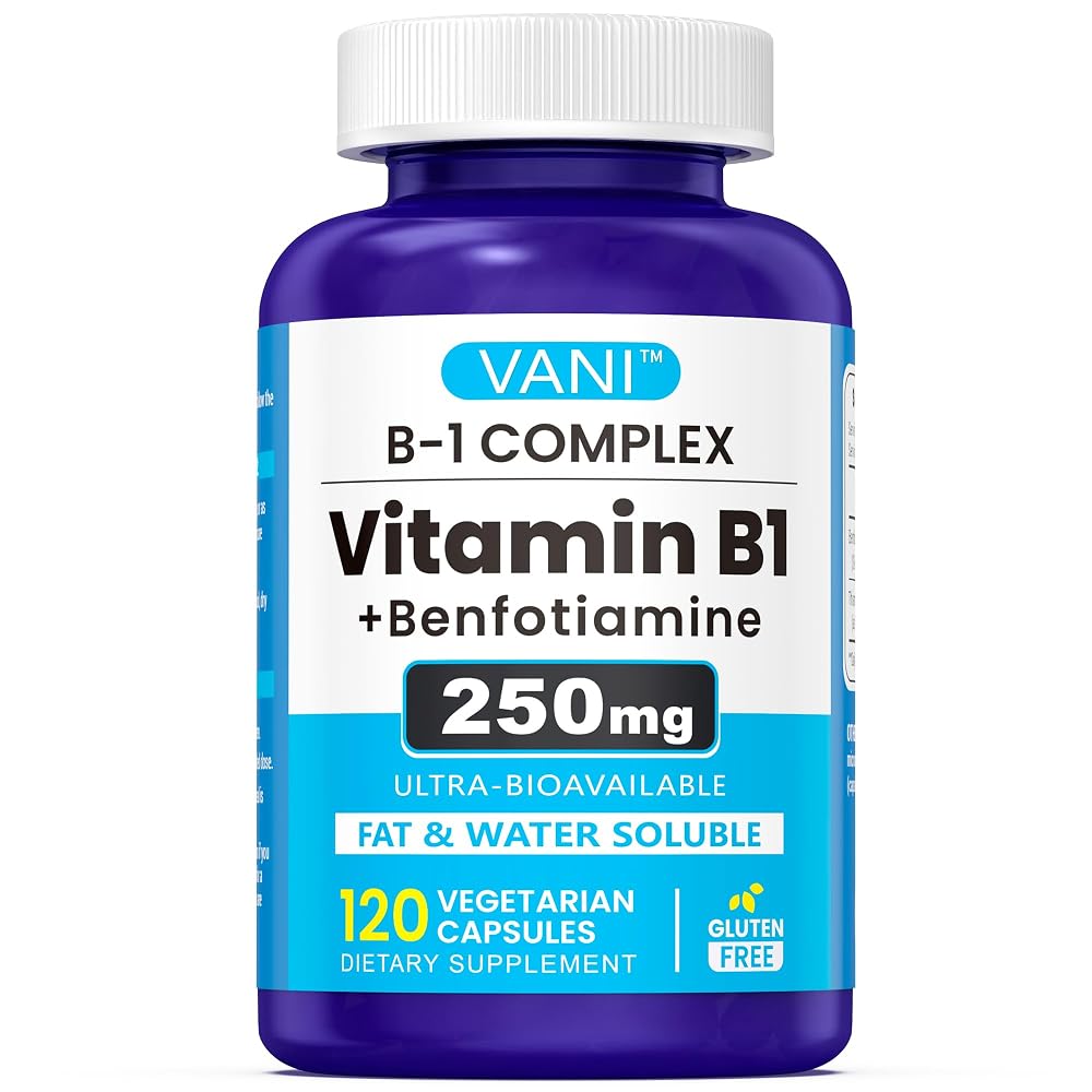 VANI Vitamin B1 250mg with Benfotiamine - 120 Capsules