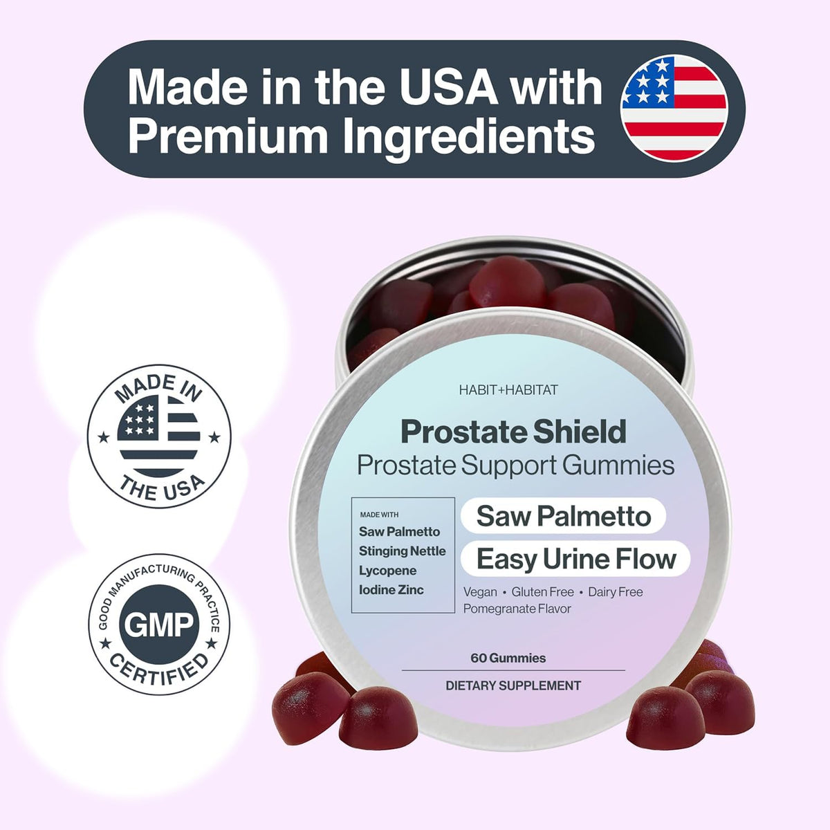 Habit + Habitat Prostate Health Gummies Urinary Support - 60 Gummies - image 5
