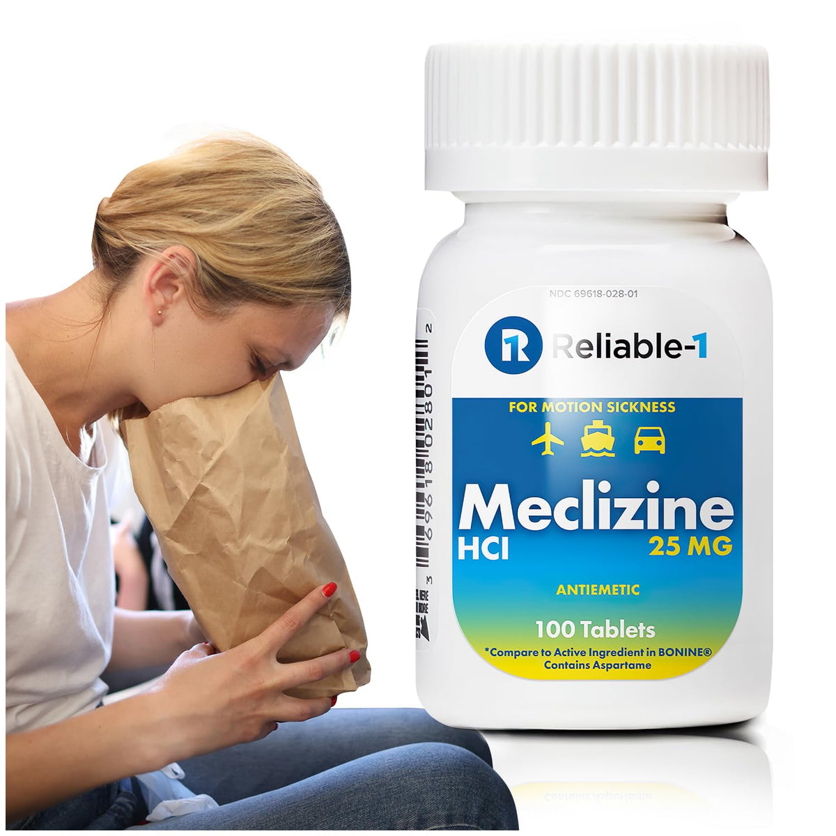 Reliable-1 Laboratories Meclizine HCL - Prevent Nausea