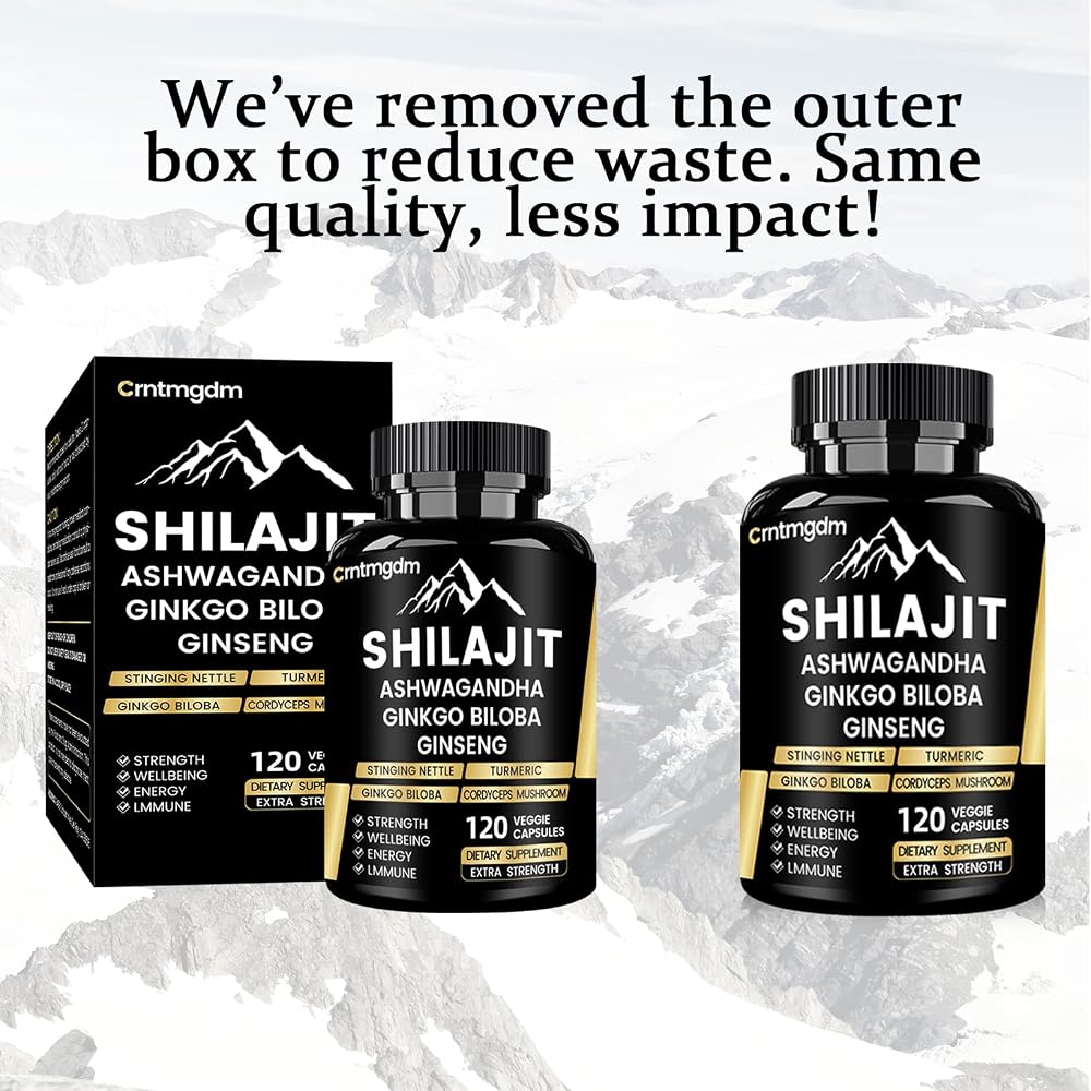 Juebingy Shilajit Capsules with Ashwagandha - 120 Capsules - image 7