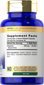 Carlyle Vitamin B-2 400mg Riboflavin - 180 Capsules - image 2