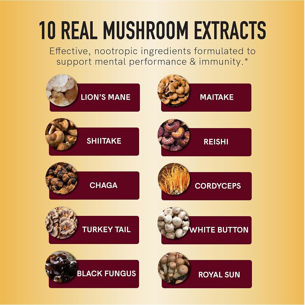 SMNutrition Mushroom Gummies with Lions Mane, Turkey Tail & Reishi - 60 Count - image 4