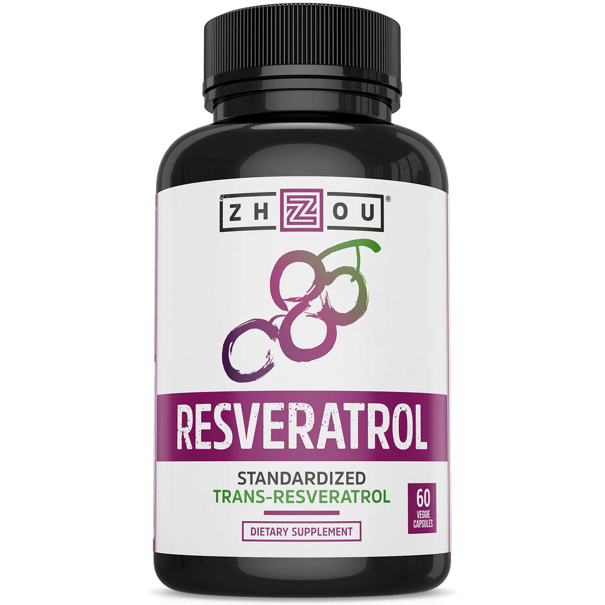 ZHOU Resveratrol 1000mg Heart Health - 60 Vegetarian Capsules