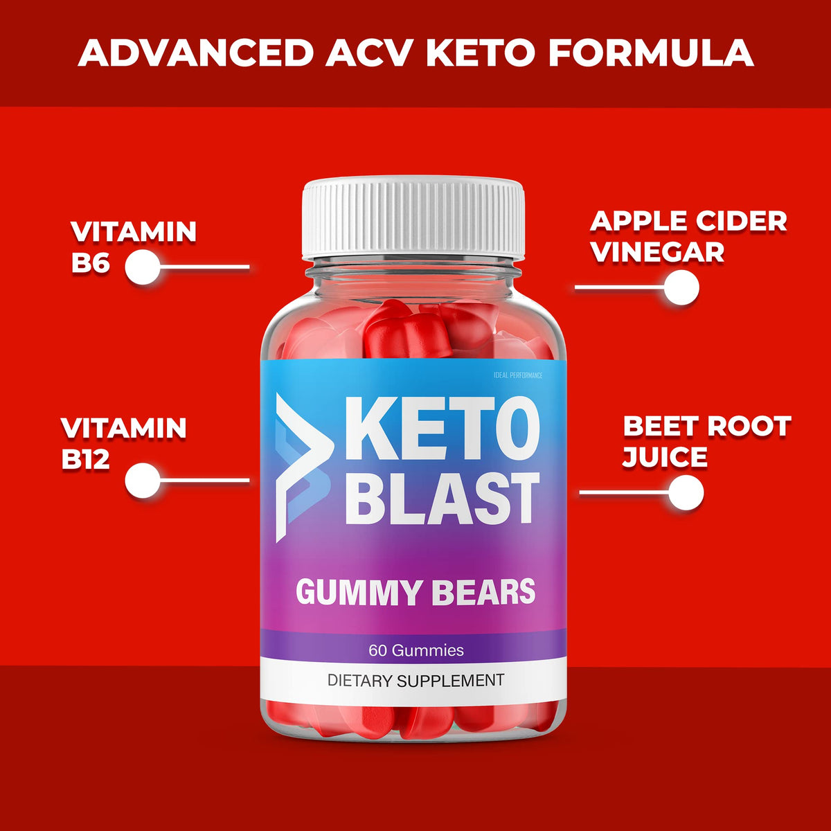 IDEAL PERFORMANCE Blast Keto ACV Gummies - 180 Count - image 3