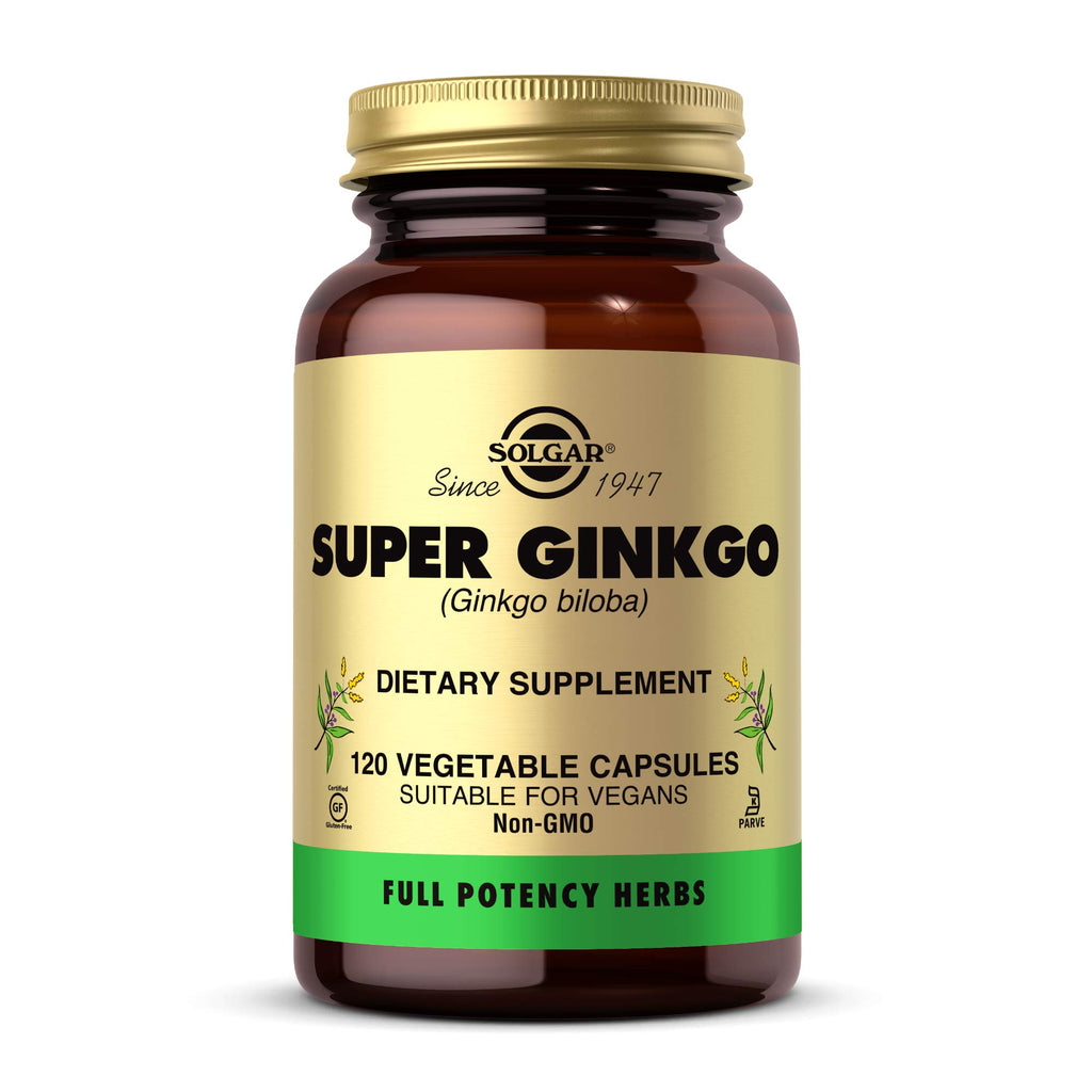Solgar Super Ginkgo Herbal Extract - 120 Vegetable Capsules