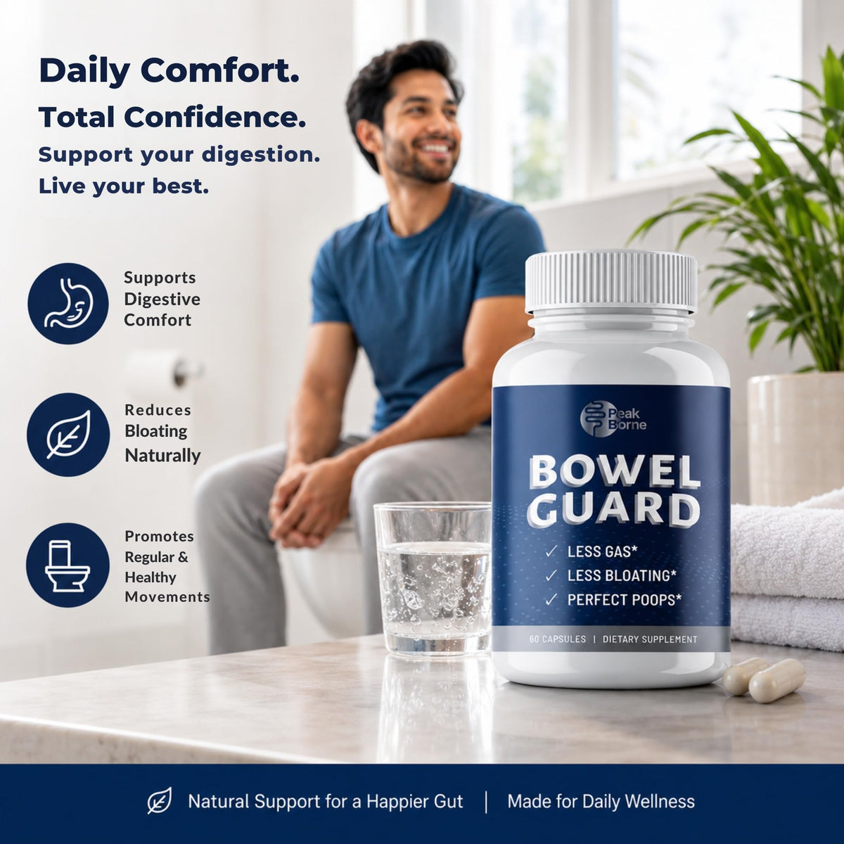 Peak Biome Bowel Guard Digestive Enzyme Supplement - 60 Capsules - image 4