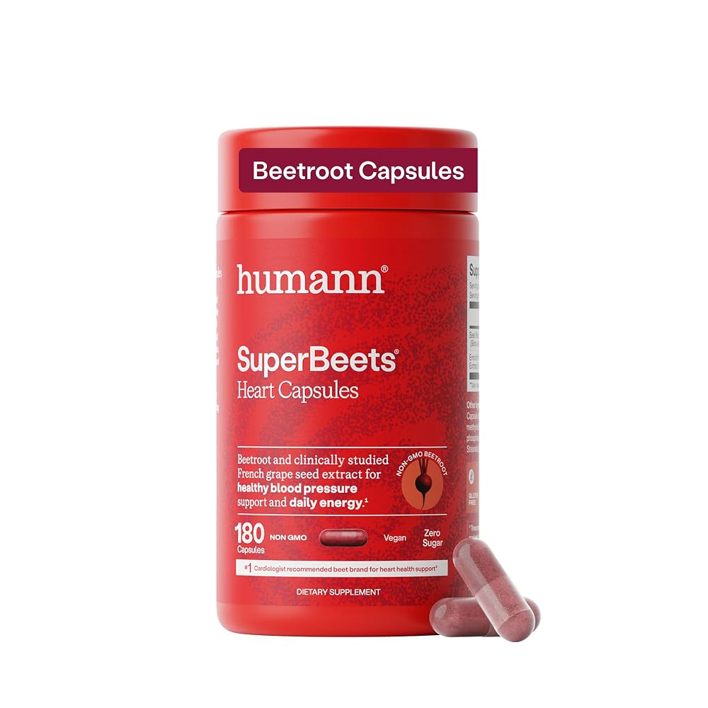 Humann SuperBeets Beet Root Capsules 1000mg - 180 Capsules